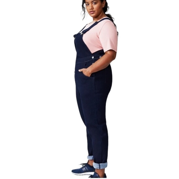 Universal Standard Olivia Denim Overalls In Dark Indigo Size XS / US Large - Picture 10 of 15